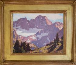 Edgar Payne "Palisade Glacier, Sierra Nevada Mountains, 1920", 11.75 x 15 inches, oil on canvas.